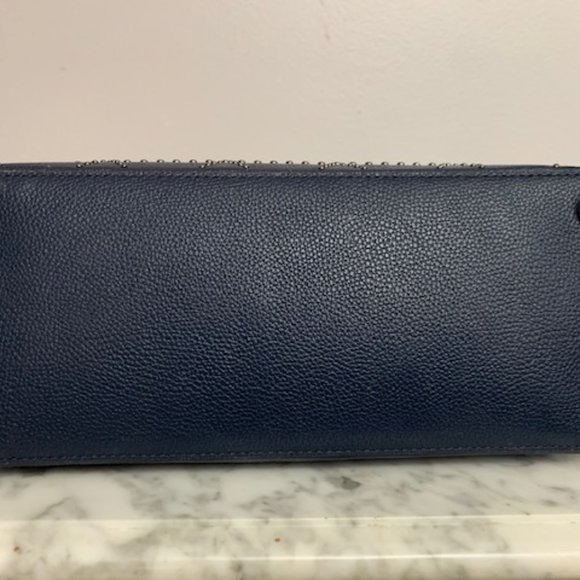 Michael Kors Navy/Cement Adele Lg Dome Satchel - Picture 11 of 13